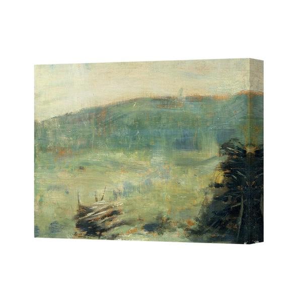 Benjamin Tate Design Abstract Landscape Canvas Wall Art Green Hills Painting