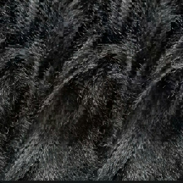 HomeSpace Direct Luxury Faux Rabbit Fur Rug Light Grey