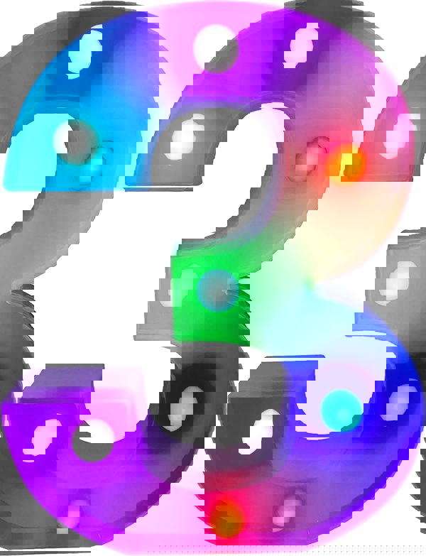 St Helens Battery Operated RGB Number With Remote Control Number 3