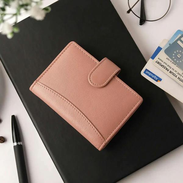 RFID Leather Credit Card Holder R602ROSE 5