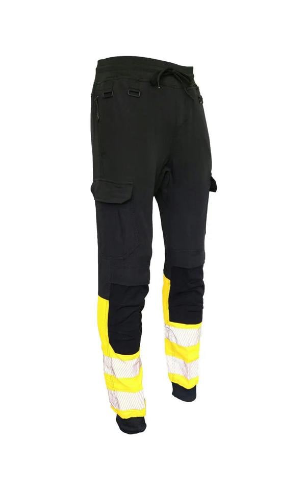 Slim Fit Stretch Hi-Vis Jogger With Knee Pad Pockets - Hi-Vis Trousers