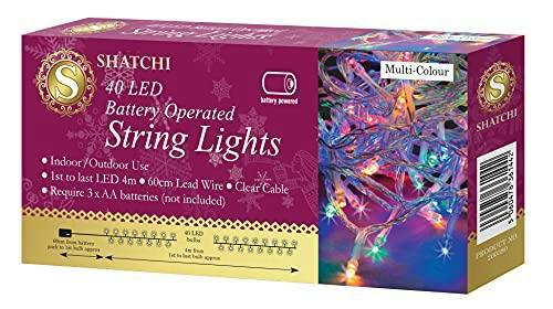 Multicolour LED Battery Operated Fairy String Lights with Clear Cable - 4m to 8m Options image 4