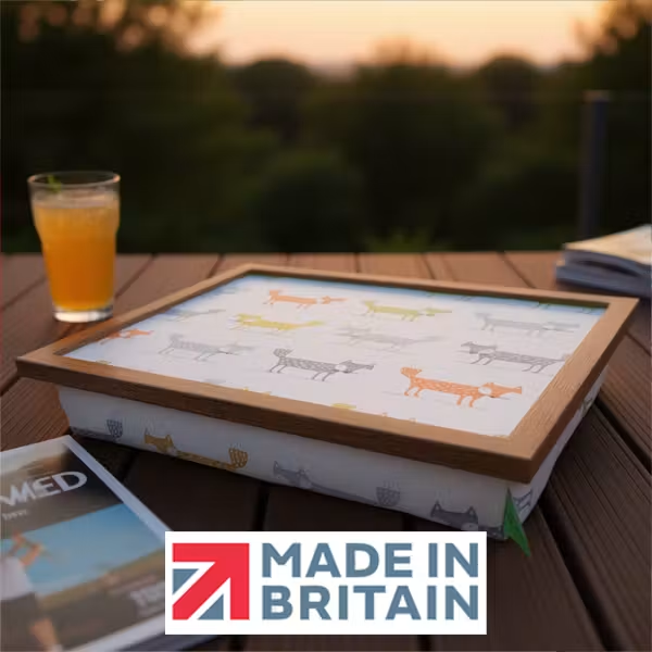 Made in the Mill Luxury Lap Tray With Bean Bag - Foxes