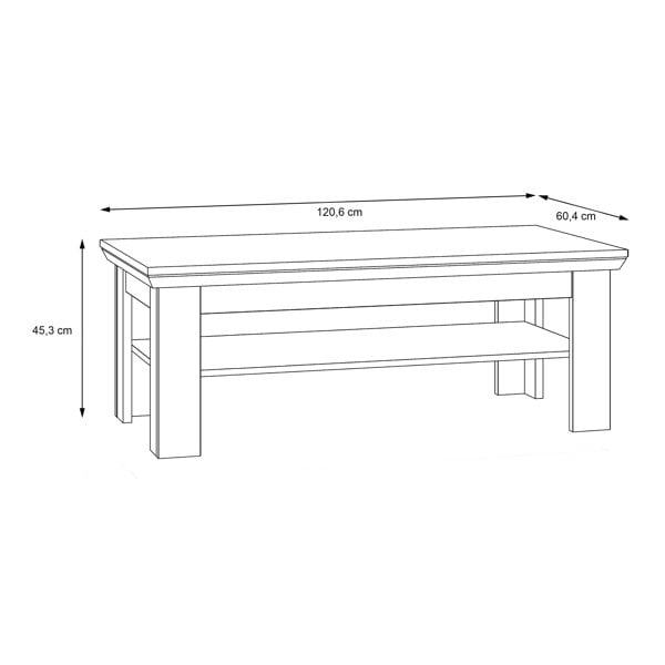 Furniture To Go Illopa Coffee Table in Oak Nelson/Snowy Oak