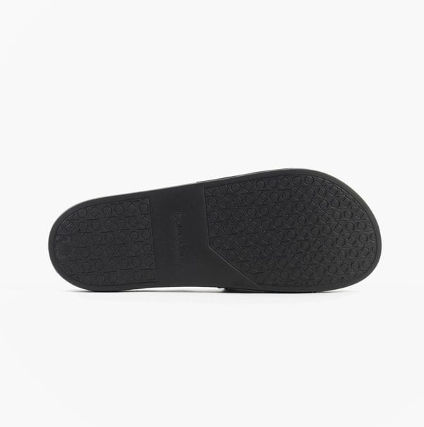 Calvin Klein POOL SLIDE DOUBLE T Mens Sliders Ck Black