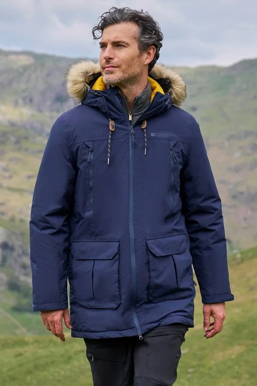 Mountain Warehouse Mens Traverse Hybrid Waterproof Jacket - Navy