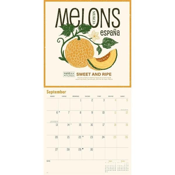 Fruit Market Calendar 2027, Wall Calendars, Month To View, Lifestyle, Gift