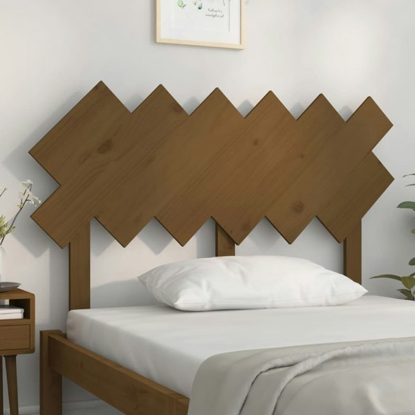 Berkfield Bed Headboard Honey Brown 122.5x3x80.5 cm Solid Wood Pine