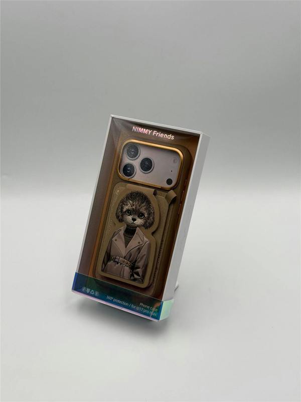 Nimmy Friends Nimmy Teddy Magnetic Combo Case with Detachable MagSafe Card Holder Stand for iPhone 17 Pro Max 6.9" Brown - N-CXMC-KTZH-IP17-PRO-MAX-14