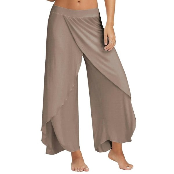 Aquarius Super Soft Modal Spandex Yoga Pilates Pants, Brown