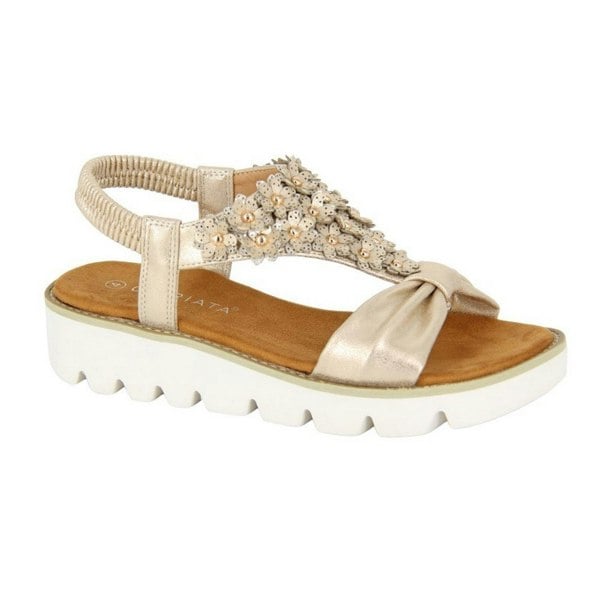 Cipriata Womens/Ladies Salvia Sandals - Gold
