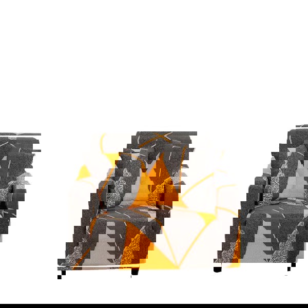 Anyhouz Anyseat 1 Seater Sofa Cover Marigold Style and Protection For Living Room Sofa Chair Elastic Stretchable Slipcover