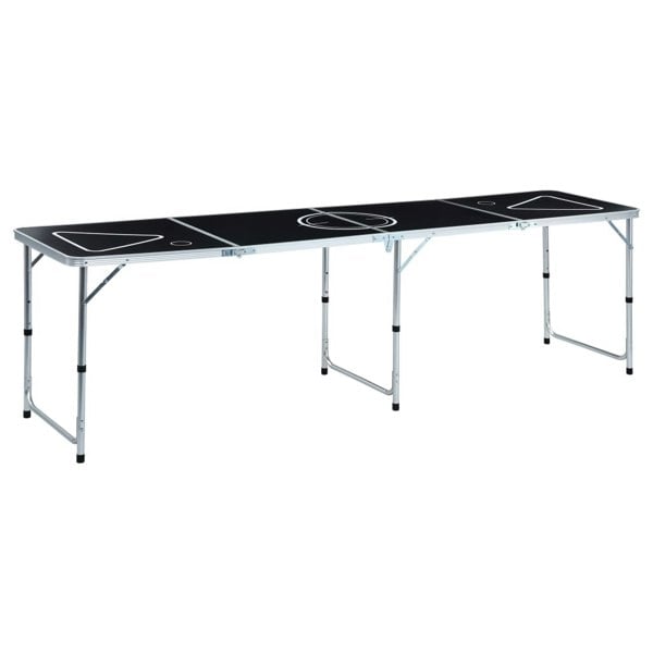 Berkfield Folding Beer Pong Table 240 cm Black