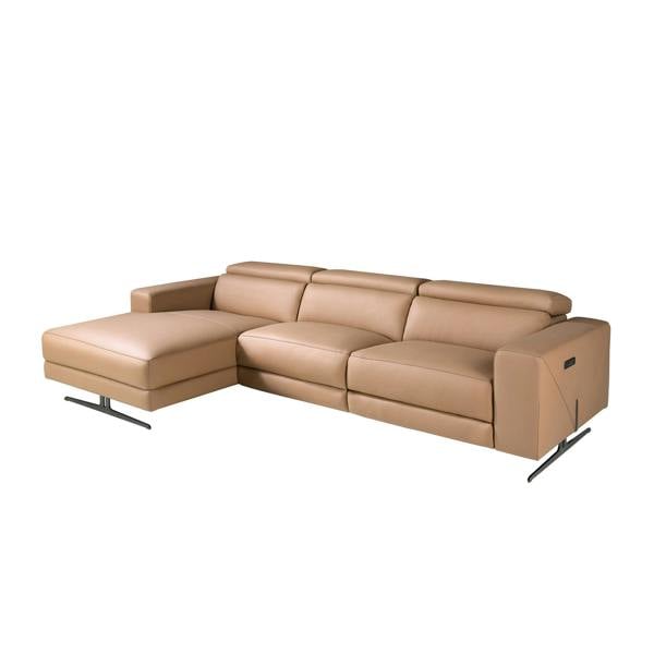 Angel Cerdá Brown leather chaise longue recliner sofa 6287/6286