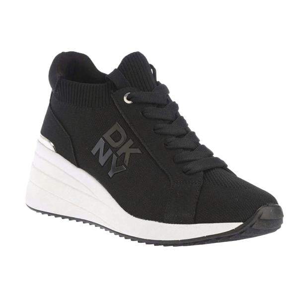 DKNY Womens/Ladies Kasia Platform Wedge Trainers - Black - 