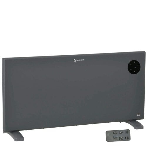 2000W Electric Convector Heater, Freestanding or Wall Mounted, Space Heater with Adjustable Thermostat, Timer, Grey