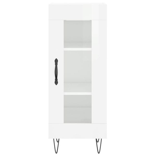 Berkfield Sideboard High Gloss White 34.5x34x90 cm Engineered Wood