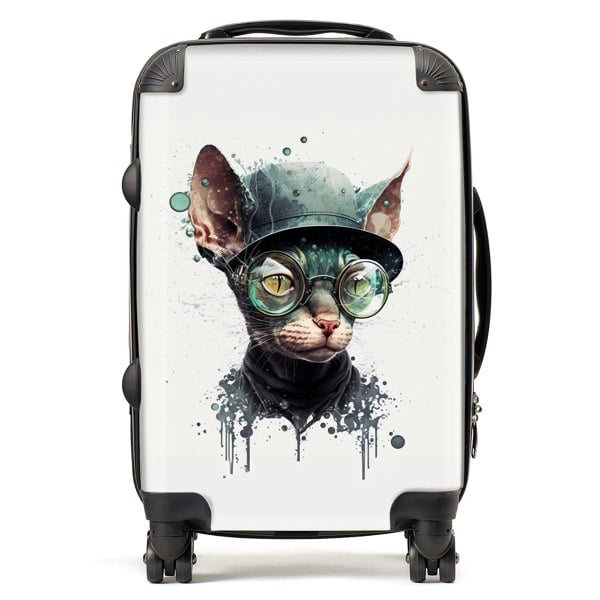 Warren Reed Cornish Rex Cat Splashart Suitcase