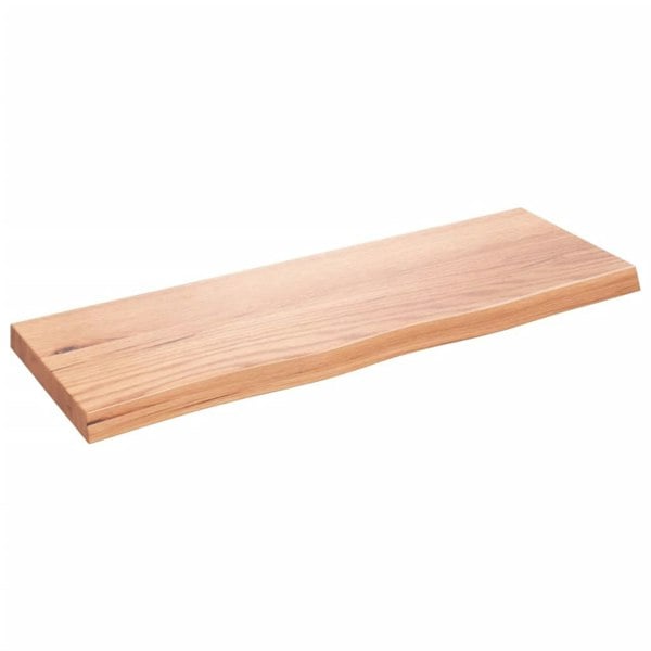 Berkfield Wall Shelf Light Brown 80x30x4 cm Treated Solid Wood Oak