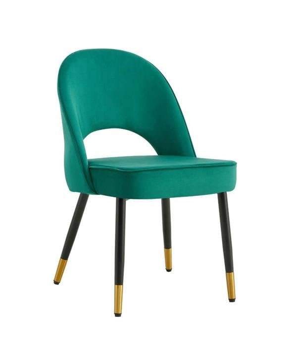 HYGRAD BUILT TO SURVIVE Padded Velvet Dining Chairs with Black Legs – Set of 2 | HYGRAD®