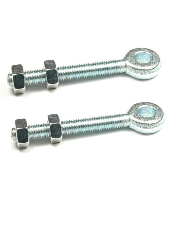 Wyre Direct 2 Adjustable Gate Hinges Eye Bolts 12mm X 150mm Long 6" Pair M12 Galvanised
