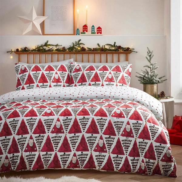 Furn Hide + Seek Santa Claus Duvet Cover Set - Red - 