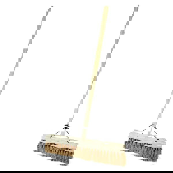  1 x Coco Soft Bristle 18" Long Handle Indoor Outdoor Sweeping Brush