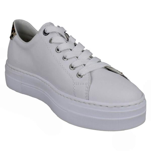 Rieker Ladies Rieker Leather Leopard Print Trainers N4924