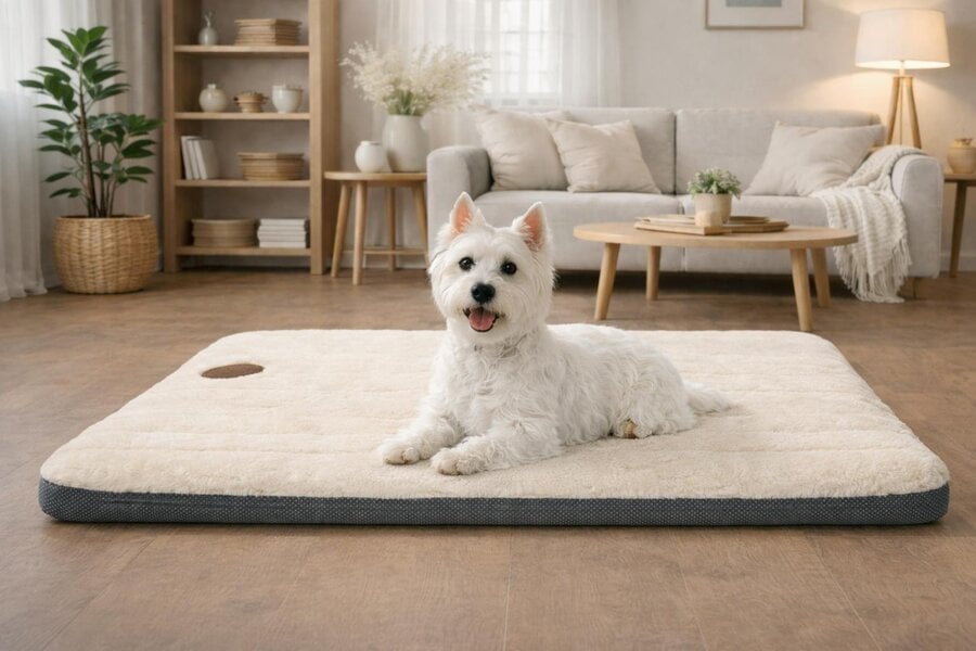 Snug and Cosy Pets Alaska Memory Foam Faux Fur Dog Pet Mat - Orthopaedic Support & British Design