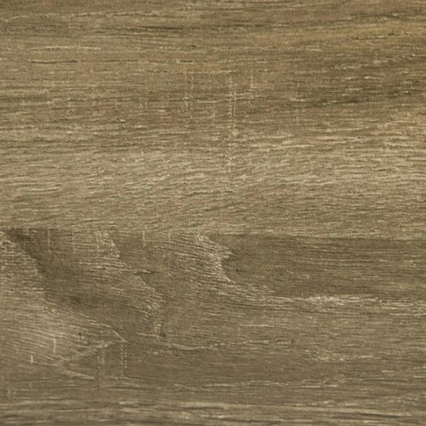 Dark wood grain drawer front panel on coffee table