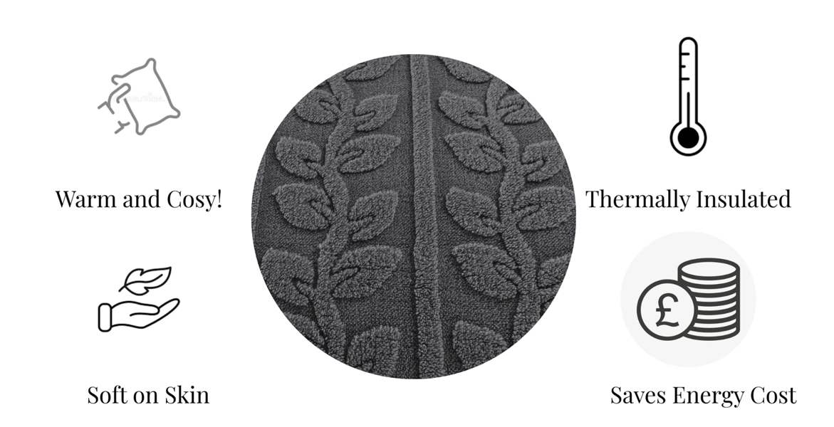 Leaves Teddy Grey Duvet Cover Set