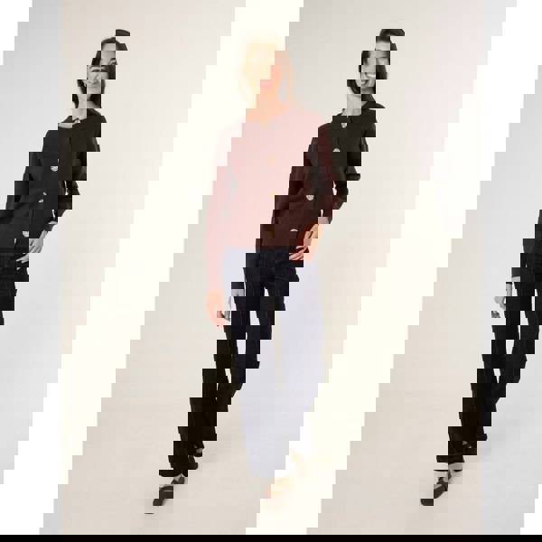 Blue Vanilla Gold Flower Button Cardigan