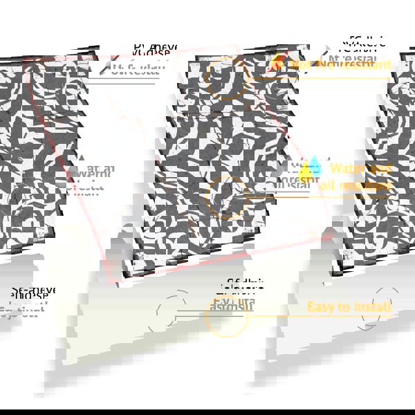 WALPLUS WT1543 - Vintage Cracked Design Medieval Tiles Wall Stickers - 15 cm x 15 cm - 24 pcs