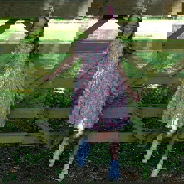 Rachel Riley Candy Pink Floral Button-front Dress