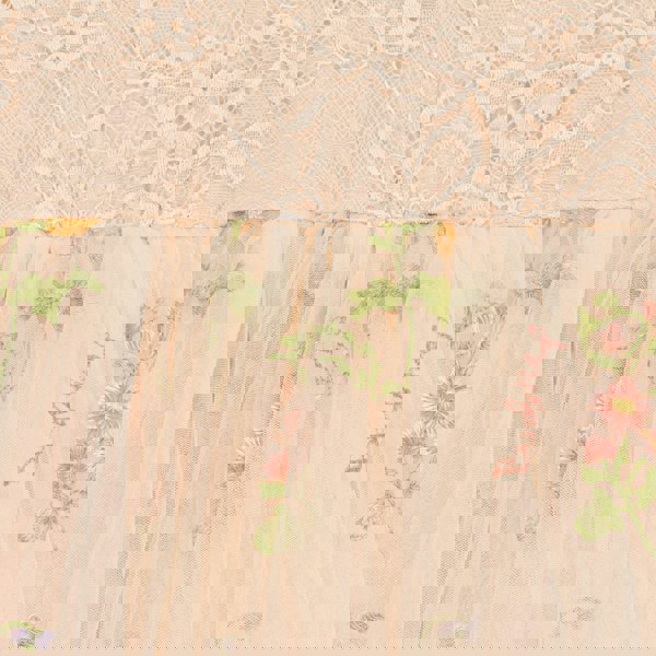 Apricot dress with embroidery detail