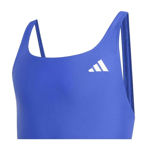 Adidas Girls Small Logo Racerback One Piece Swimsuit - Black/White - 