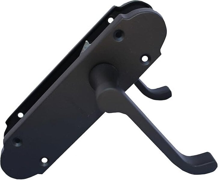 EDH Door Hardware Matt Black Internal Door Handles – 170mm x 42mm – 1, 4 or 6 Pairs – Handle Only or with Tubular Latch