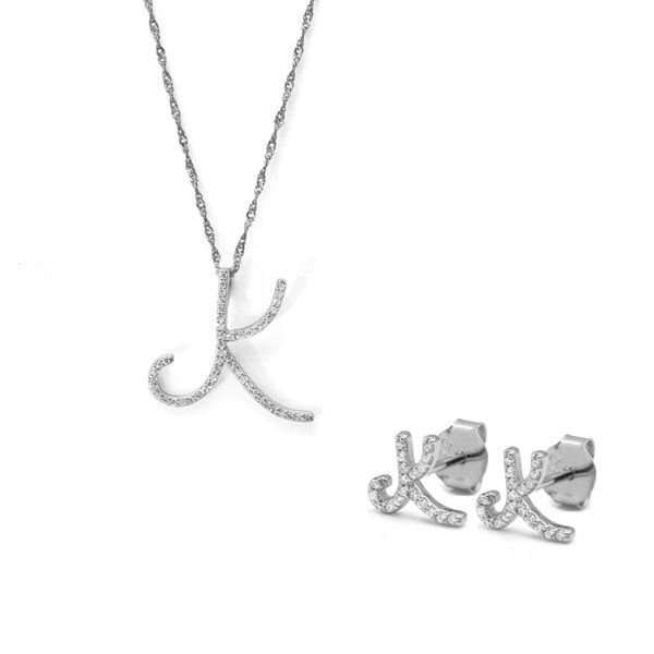Say It With Luxe Initial Gift Set - Sterling Silver