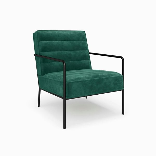 Dorel Home Bookham Accent Chair in Velvet Green