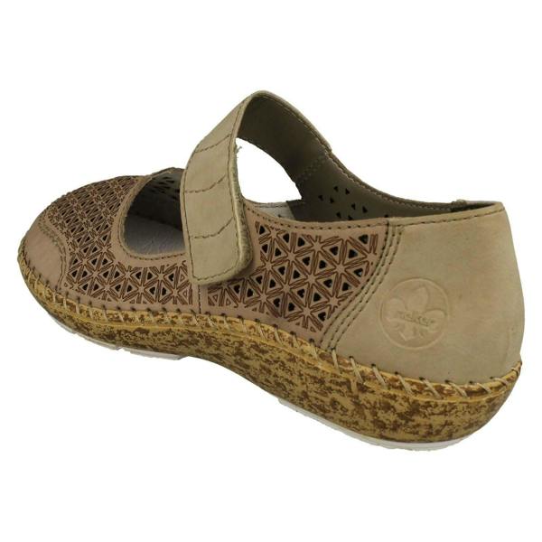 Rieker Ladies Rieker Summer Shoes With Punched Out Detailing 44864