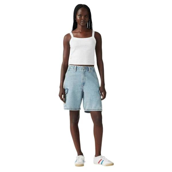Levis Unisex Adult Stone Wash Cargo Shorts - Blue - 