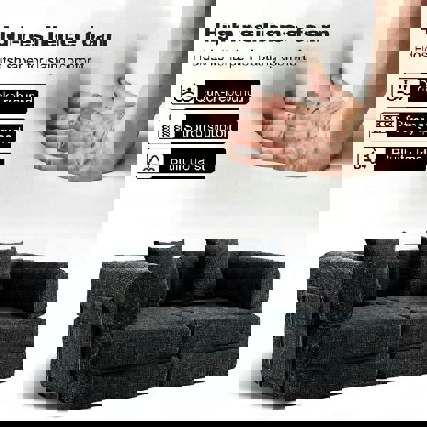 Levede Modular Sofa Bed 3 Seater Convertible Couch Oversize Folding Floor Bed