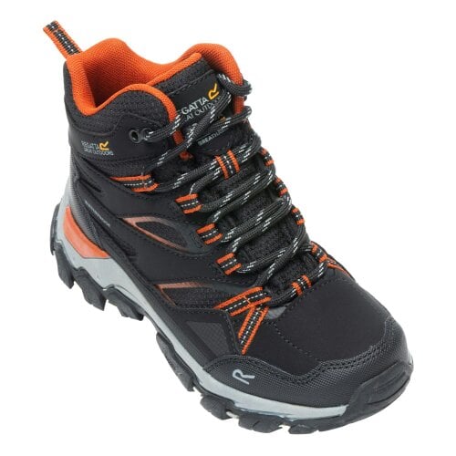 Regatta Kids Holcombe III Walking Boots - Black/Rooibos Tea