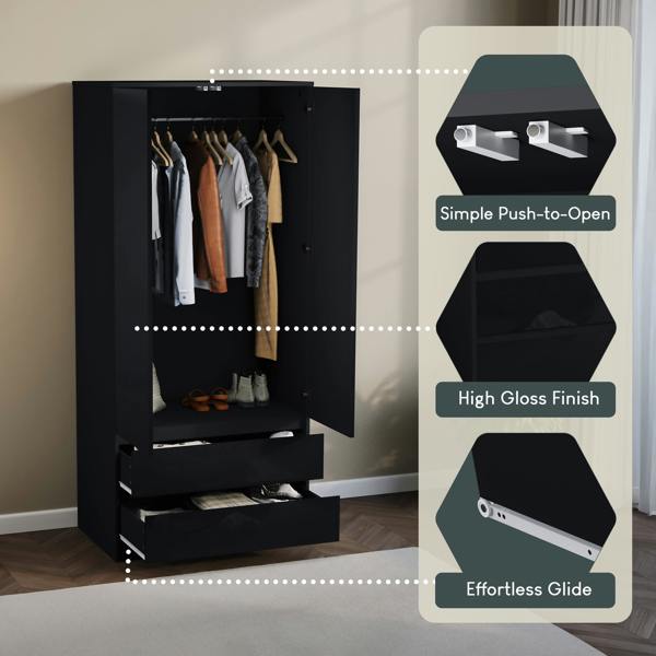 Vida Designs Glinton 2 Door 2 Drawer Wardrobe