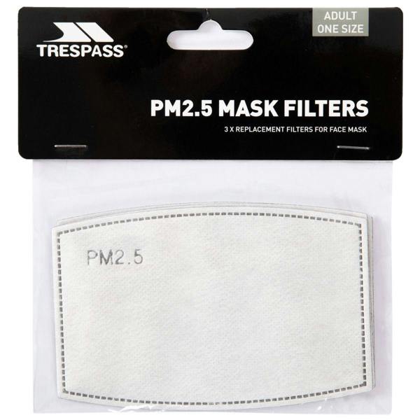 Trespass PM2.5 Face Mask Filters (Pack of 3) - White - 