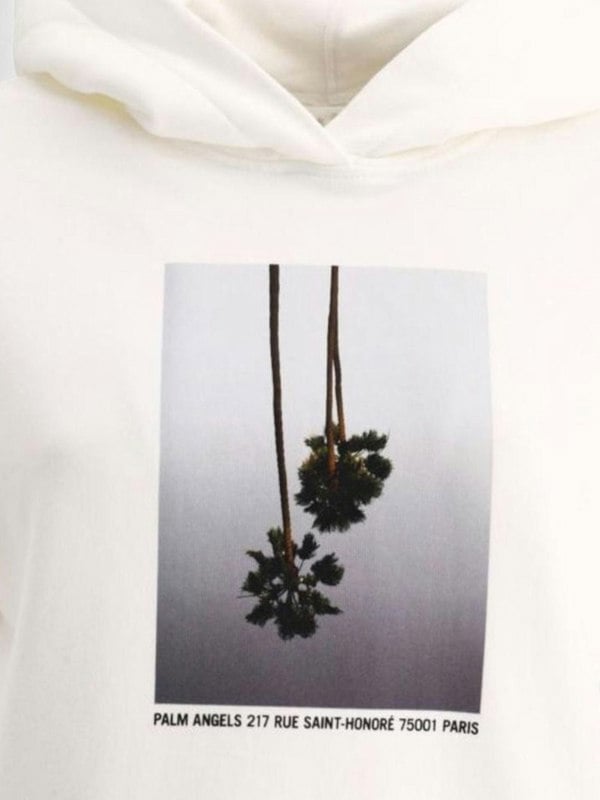 Palm Angels Mirage Fitted Hoodie White - Supplied FashionPalm Angels