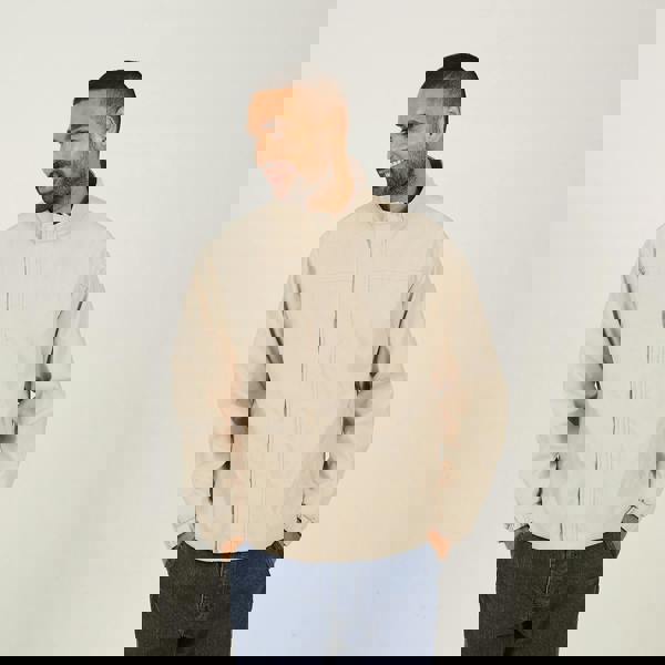 Brave Soul Stone Funnel Neck Oversized Jacket - Stone Image 1