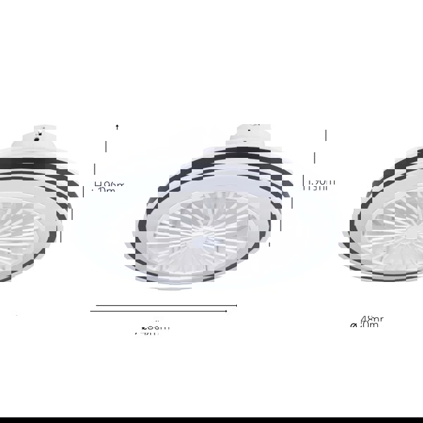 EGLO Almeria White Compact Ceiling Fan With Light