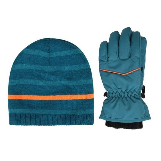 Mountain Warehouse Childrens Line Isotherm Hat And Gloves Set - Blue