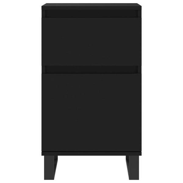 Berkfield Sideboards 2 pcs Black 40x35x70 cm Engineered Wood